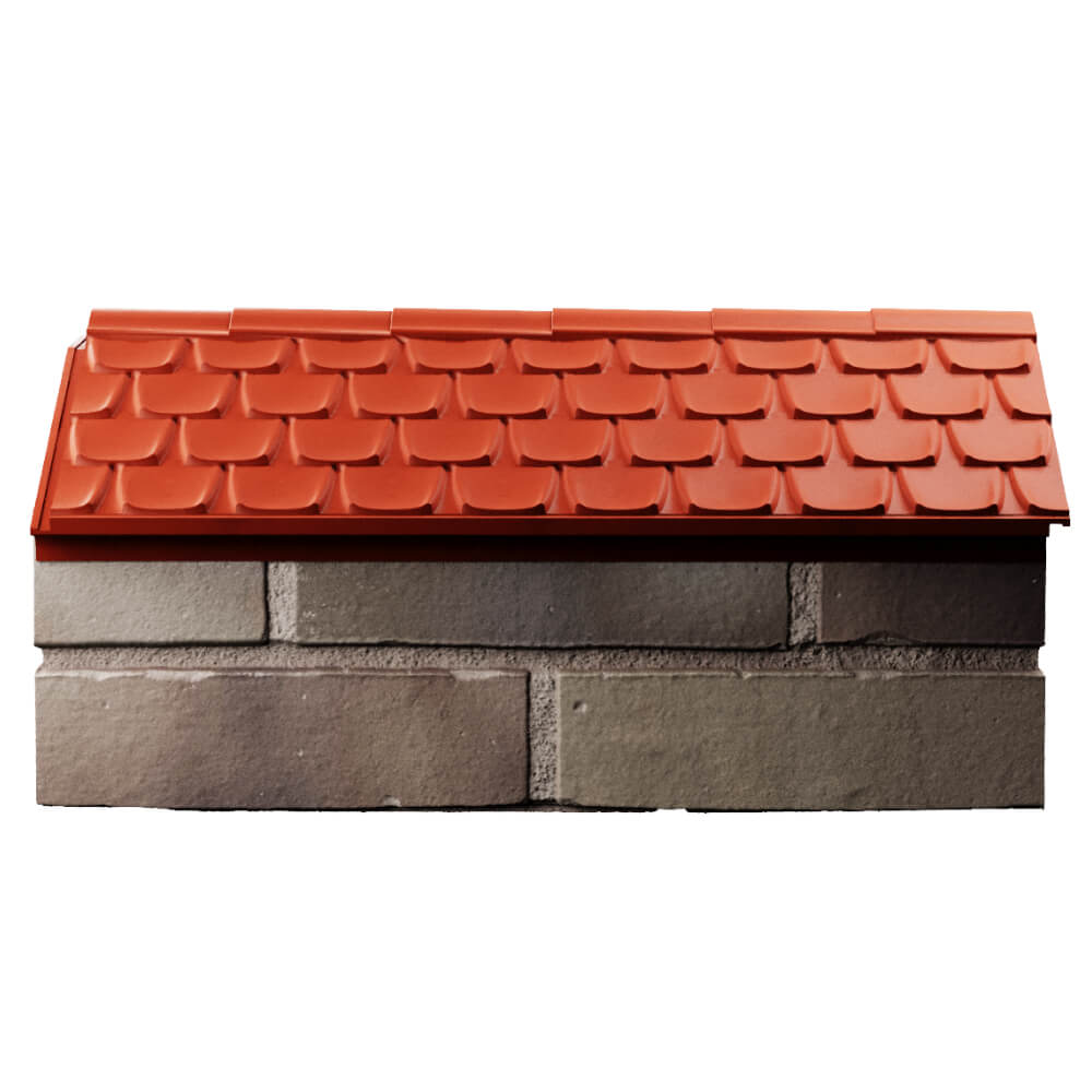 Парапет Zking Эльбрус Красный с посадкой на 1 кирпич (255мм) в Евпатории фото