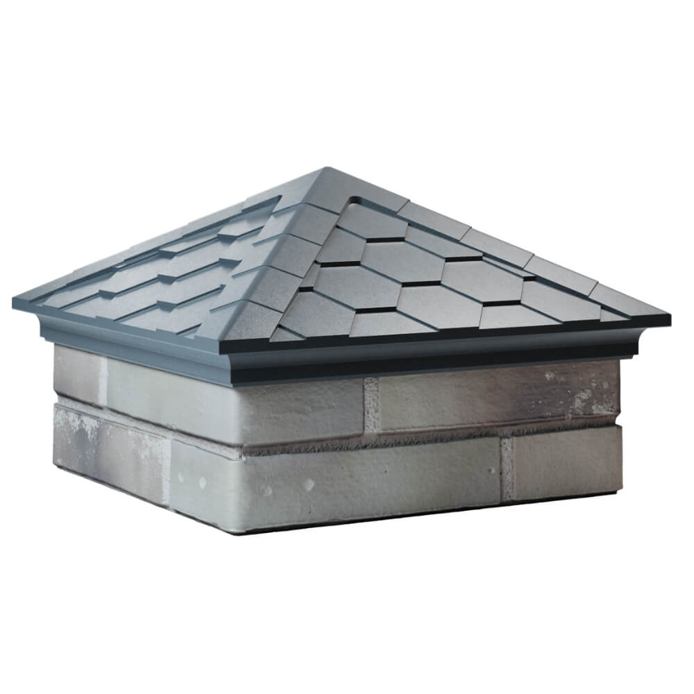 Колпак Zking Эверест Серый на столб 1.5х1.5 кирпича (390х390мм) в Евпатории фото