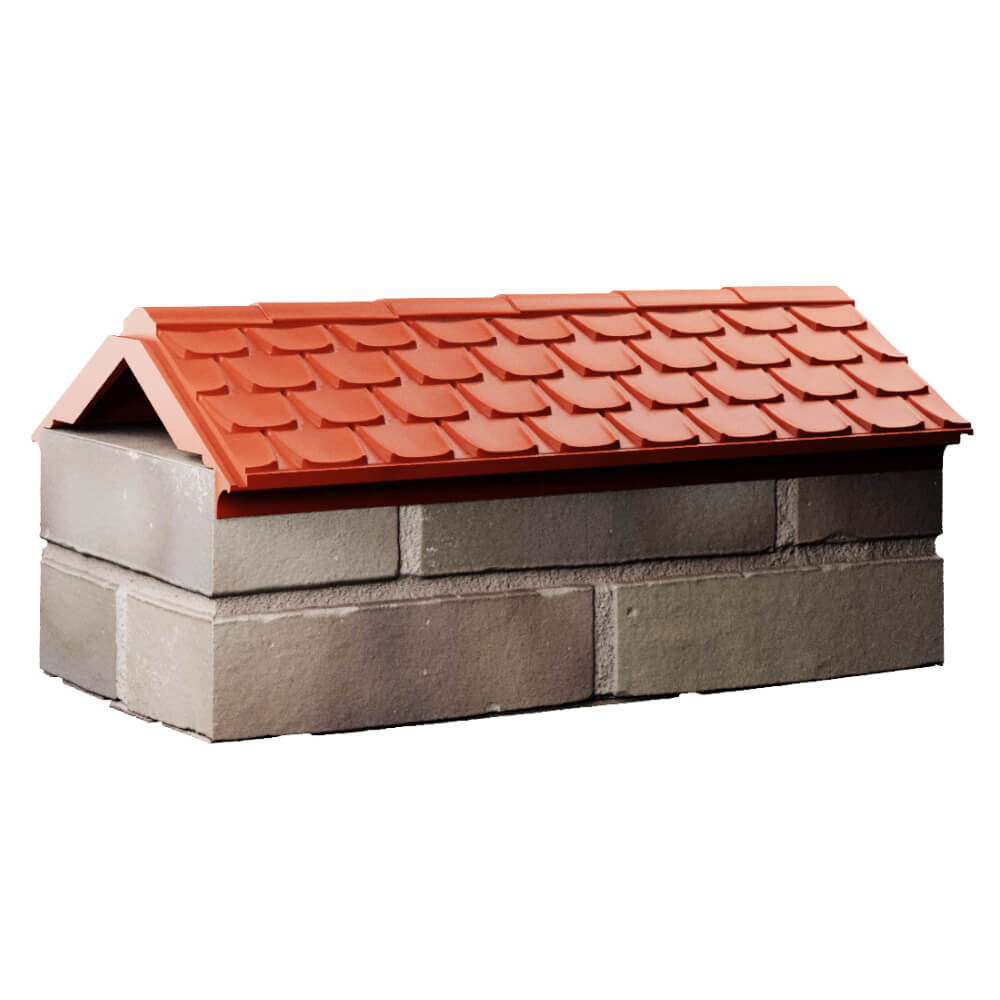 Парапет Zking Эльбрус Красный с посадкой на 1 кирпич (255мм) Евпатория фото