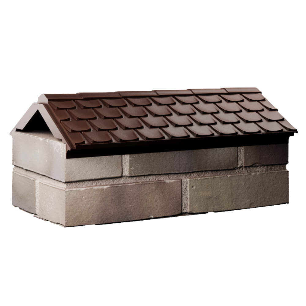 Парапет Zking Эльбрус Коричневый с посадкой на 1 кирпич (255мм) Евпатория фото
