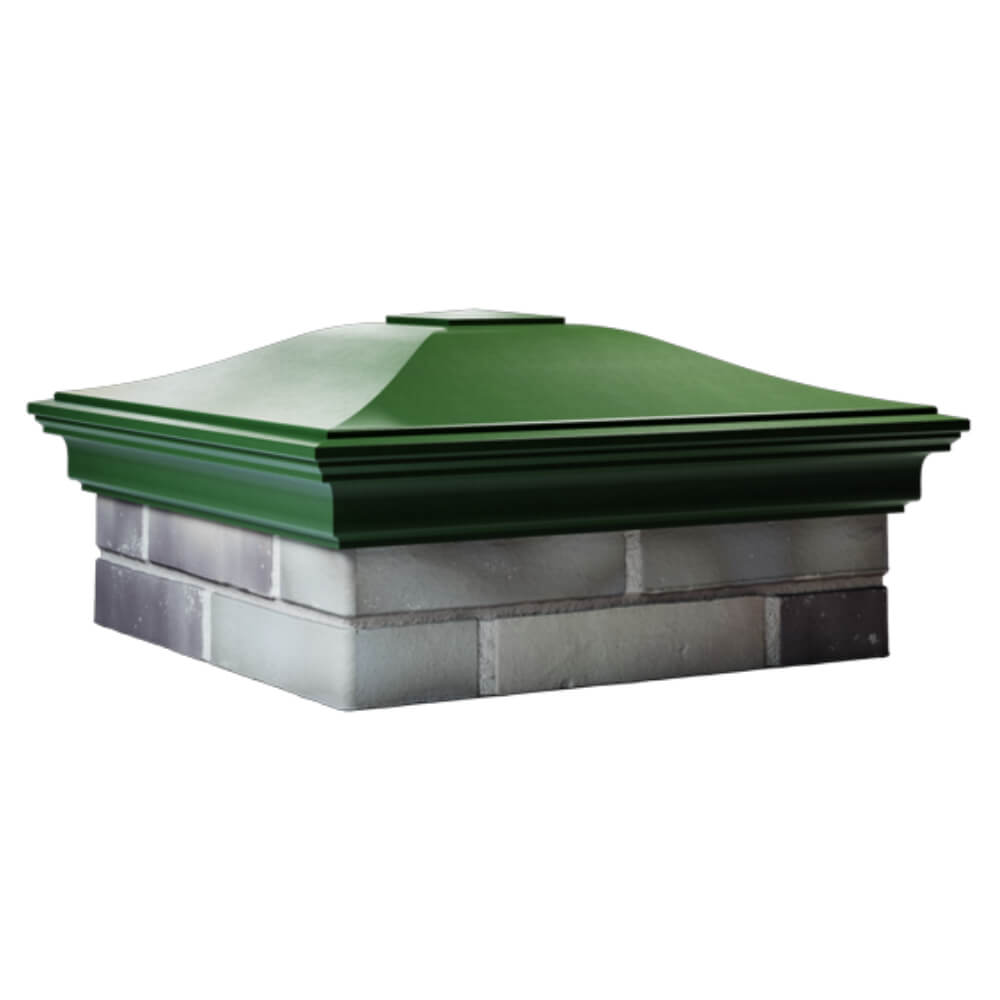 Колпак Zking Монблан Зеленый на столб 2х2 кирпича (515х515мм) в Евпатории фото