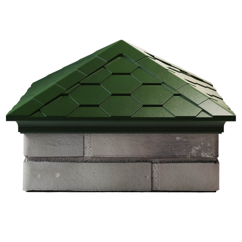 Колпак Zking Эверест Зеленый на столб 1.5х1.5 кирпича (390х390мм) Евпатория фото