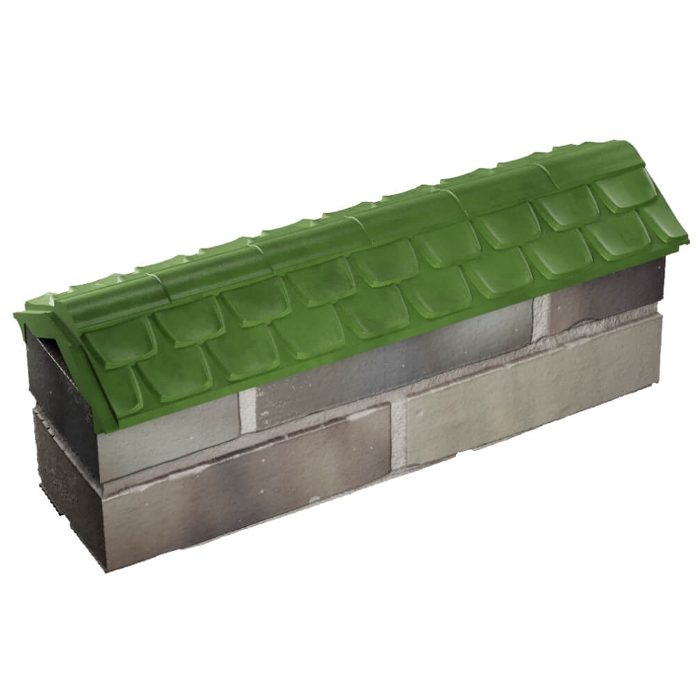 Парапет Zking Эльбрус Зеленый с посадкой на 0.5 кирпича (130мм) в Евпатории фото